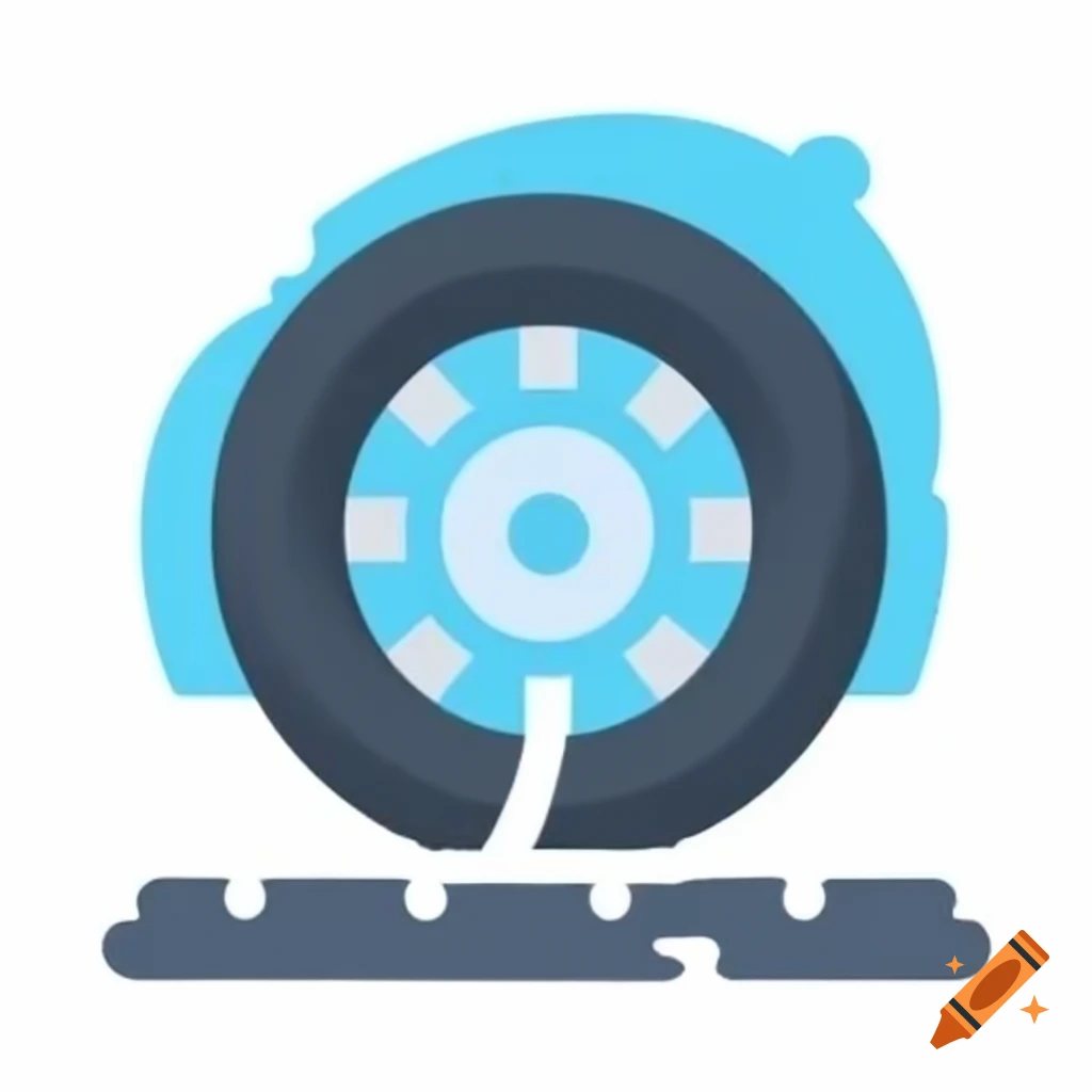 Icon depicting tire interacting with road surface