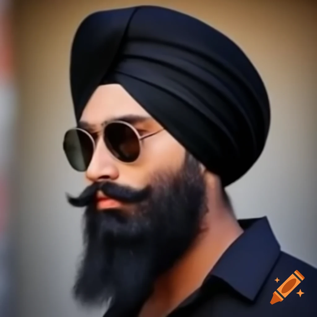 Rajasthan man in turban and sunglasses with jodhpur fort reflection on