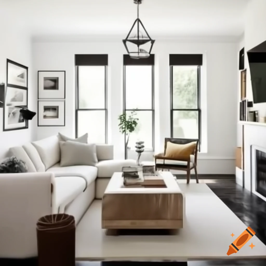 Stylish and spacious ideal living room interior design