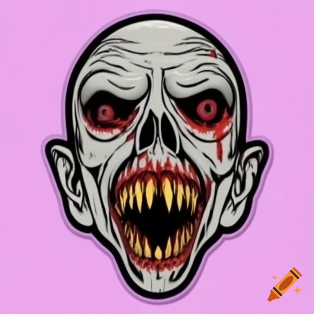 Creative horror-themed sticker designs