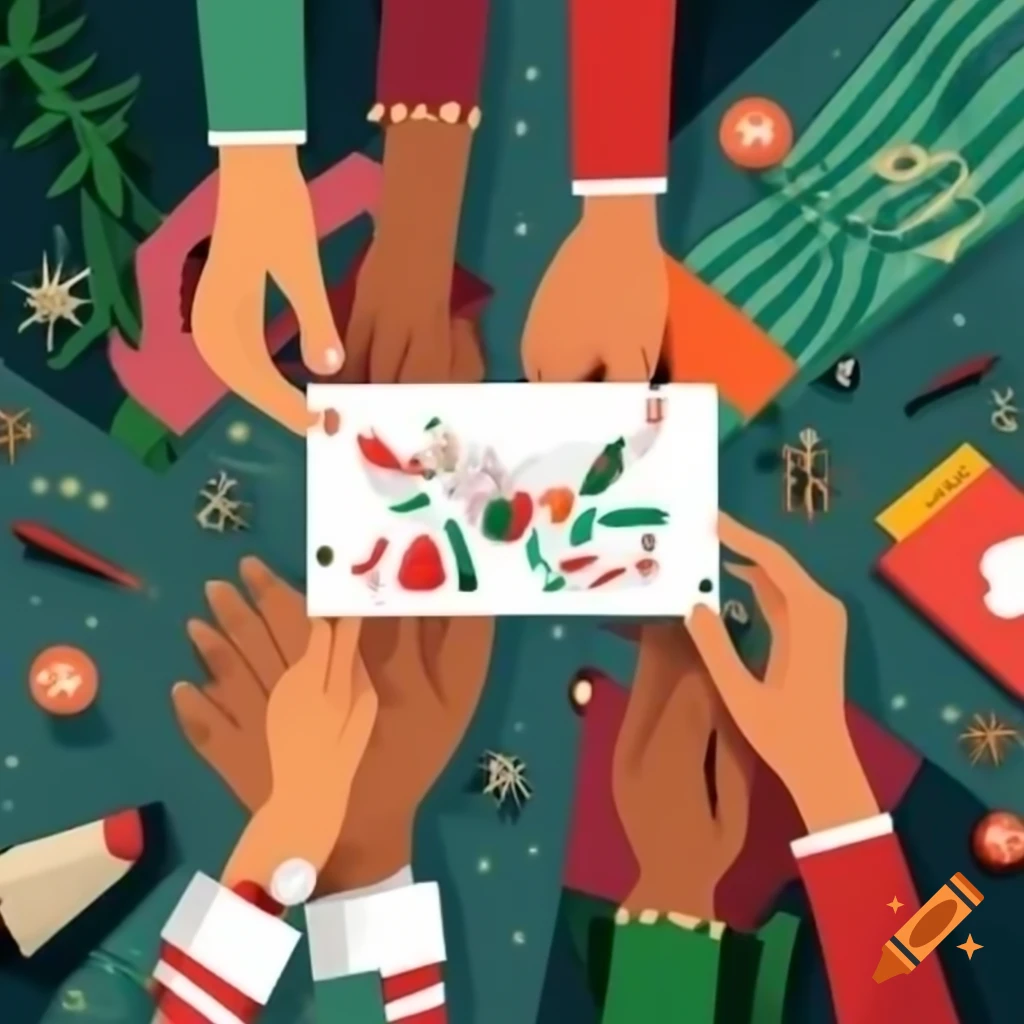Design concept for a Christmas card for colleagues