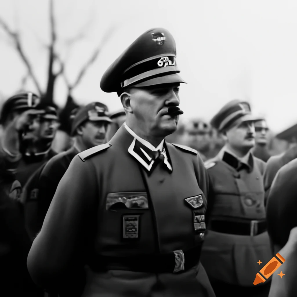 Historical depiction of Hitler during wartime