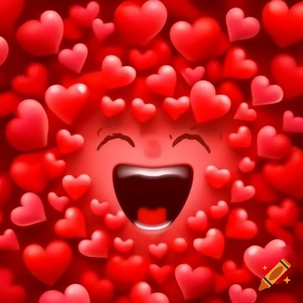 Vibrant red love heart symbolizing joy and passion