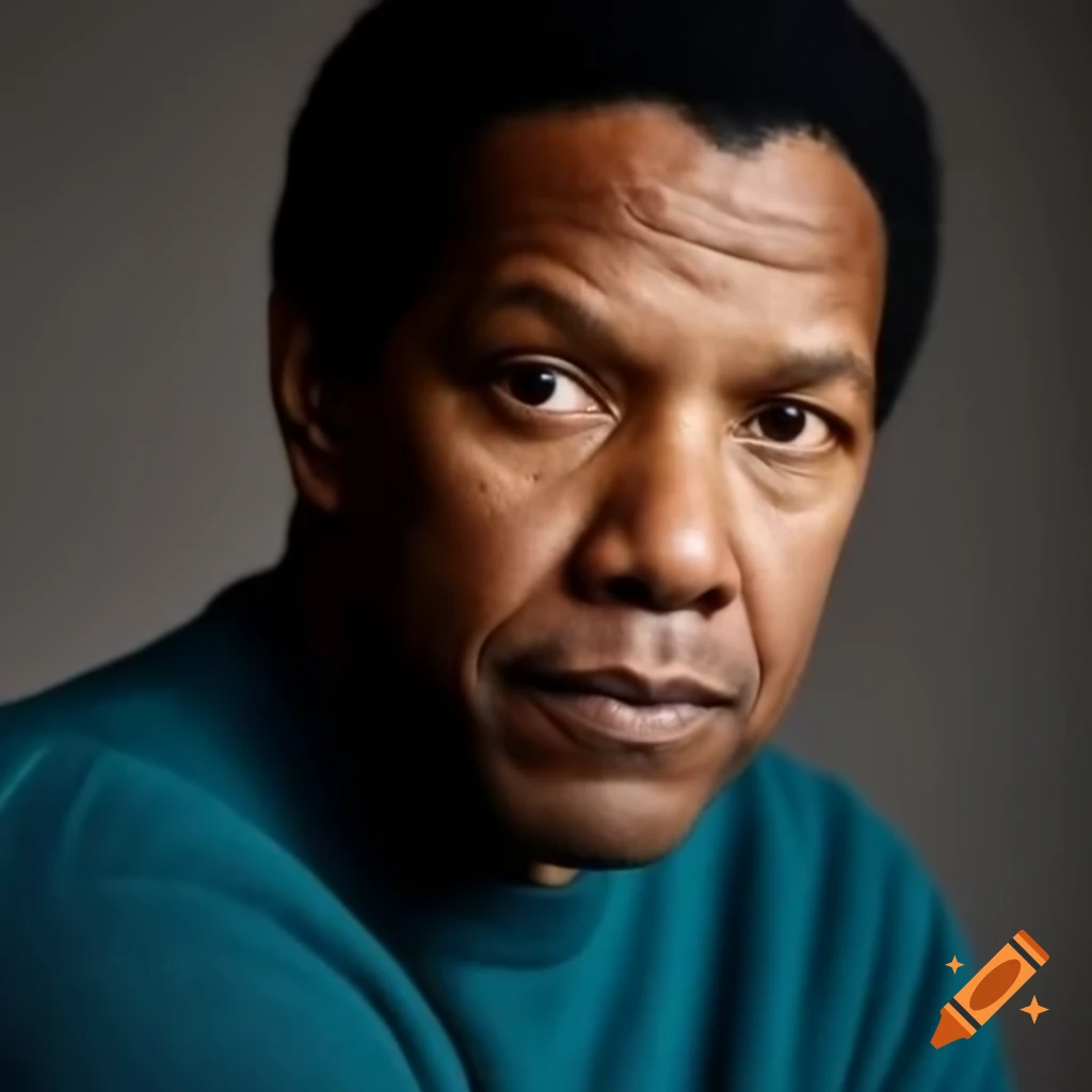 Denzel Washington in a teal sweater