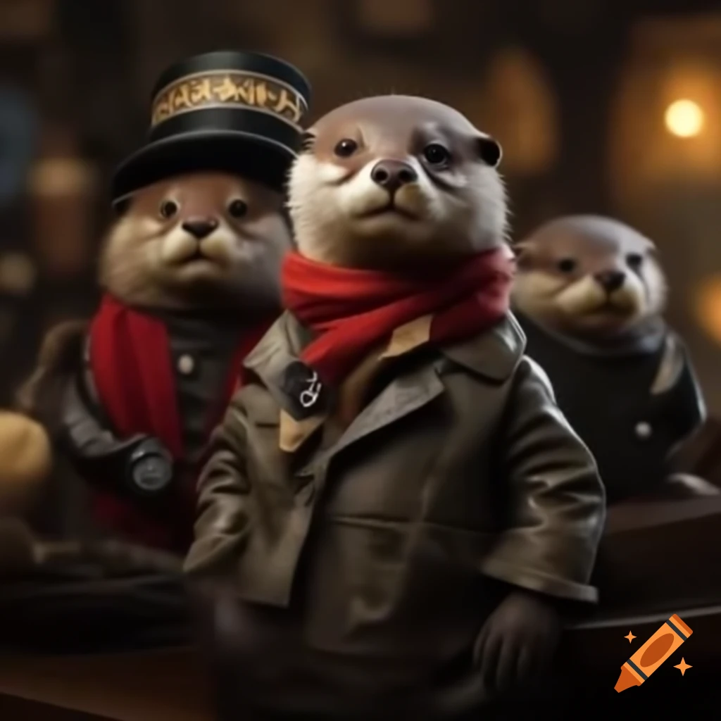 Otterpunk genre showcasing otters in punk style