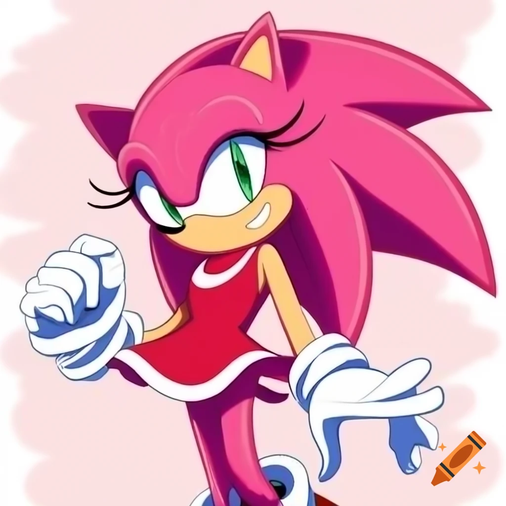 Hot pink female character inspired by sonic the hedgehog on craiyon