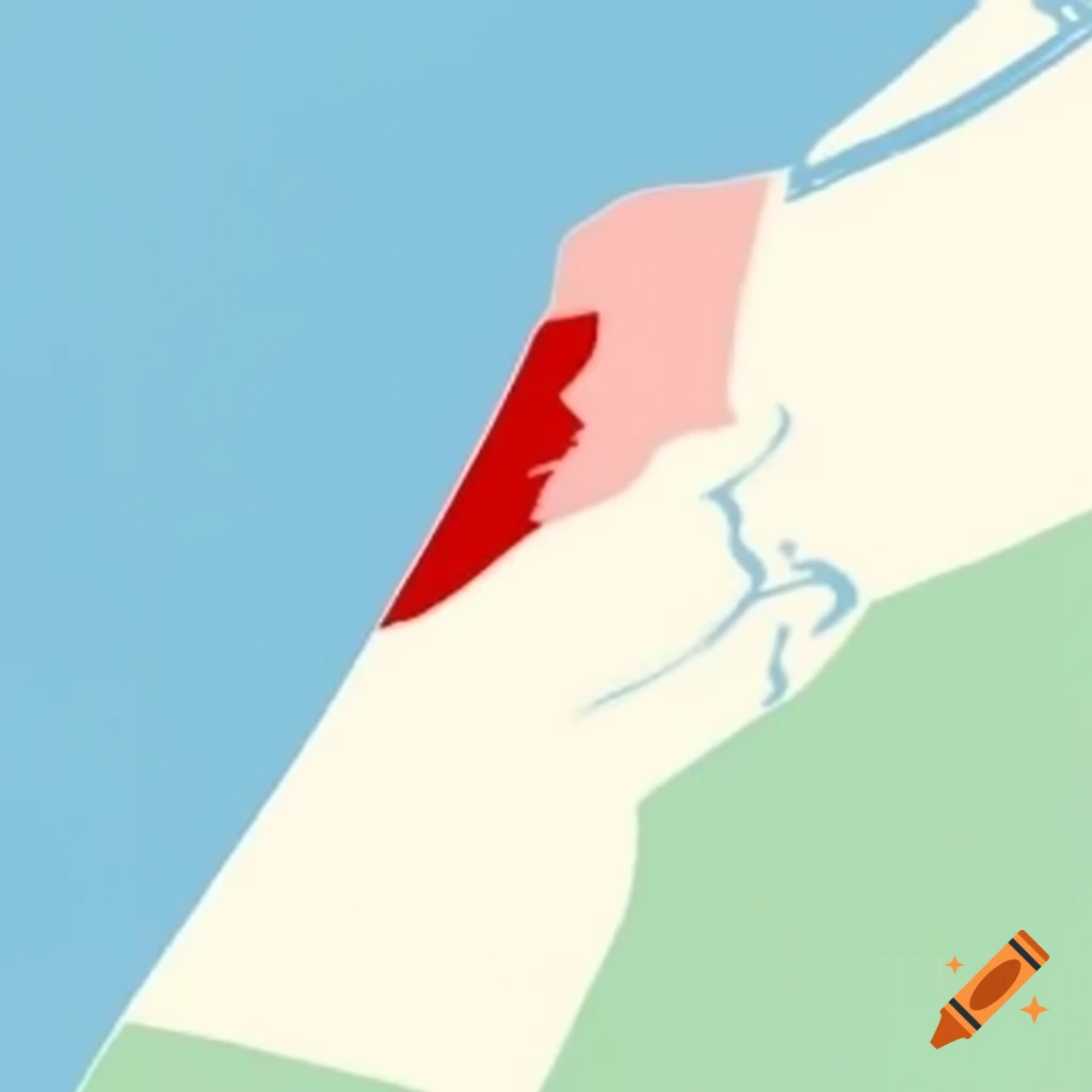 Map of Lebanon and Israel highlighting geographical features