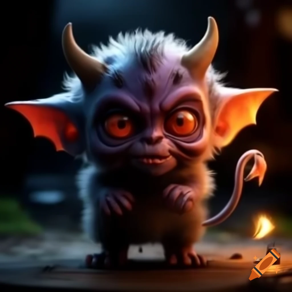 Small three-horned demon