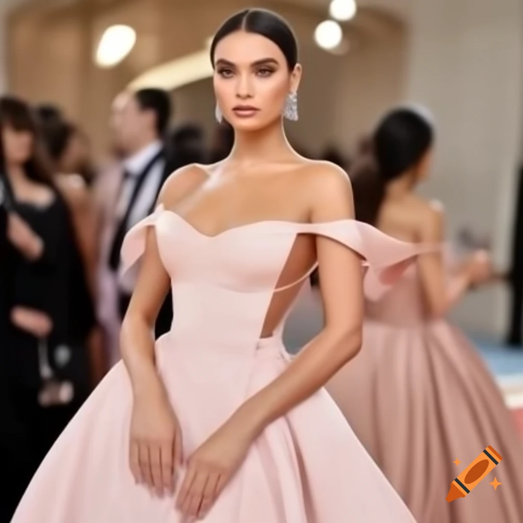 Stylish gown designed for beauty competition, body-fitting