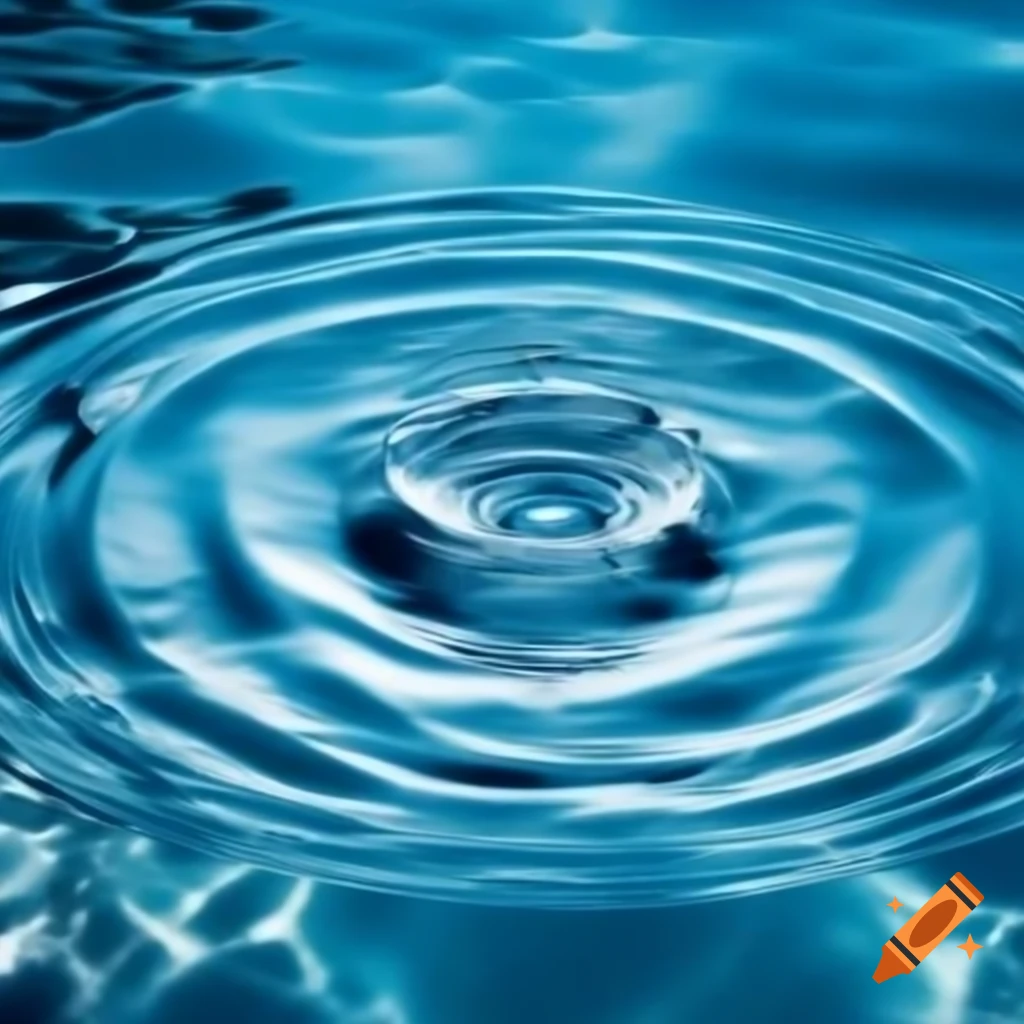 Mesmerizing ripple in crystal-clear water, high definition