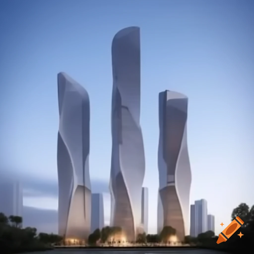 Three towers against the sky