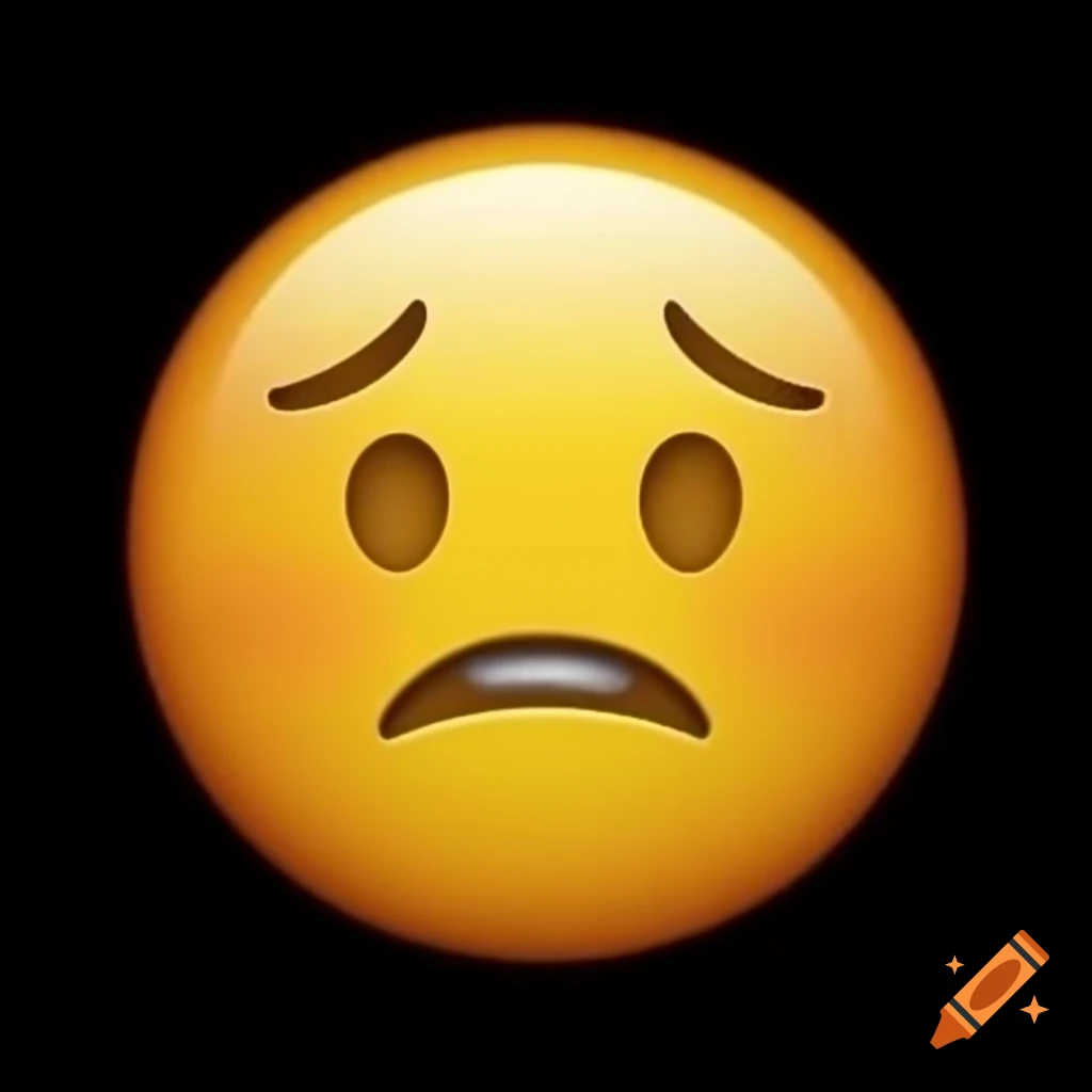Unhappy emoji face illustration