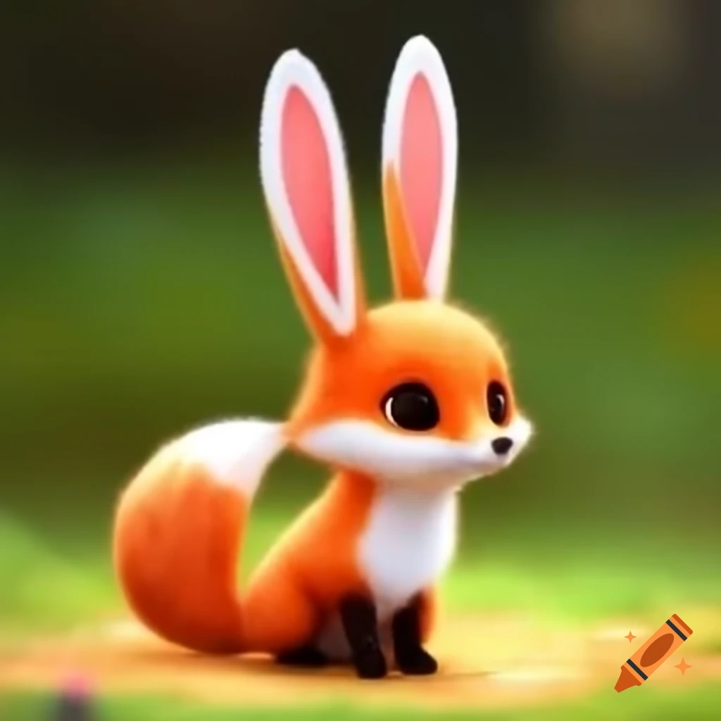 Fox wearing bunny ears