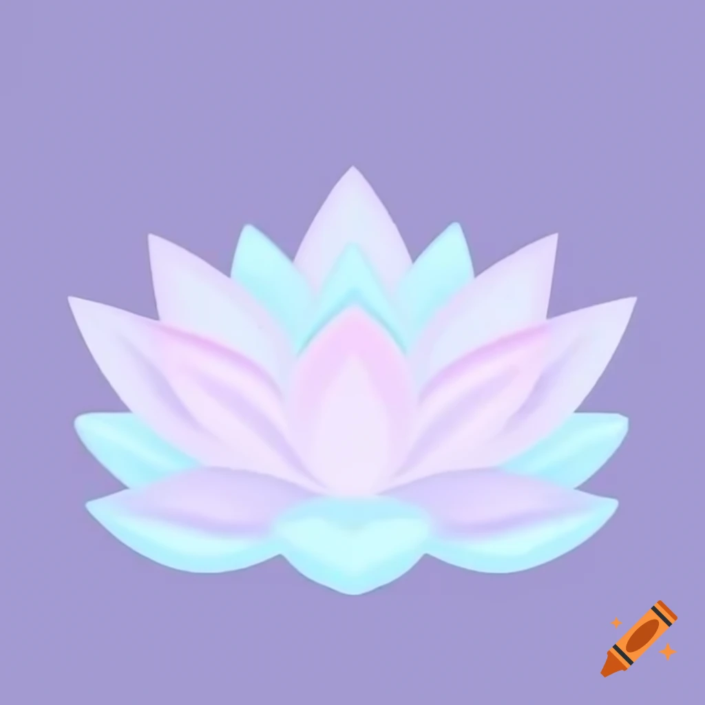 Crystals arranged in lotus shape in pastel hues for a serene look