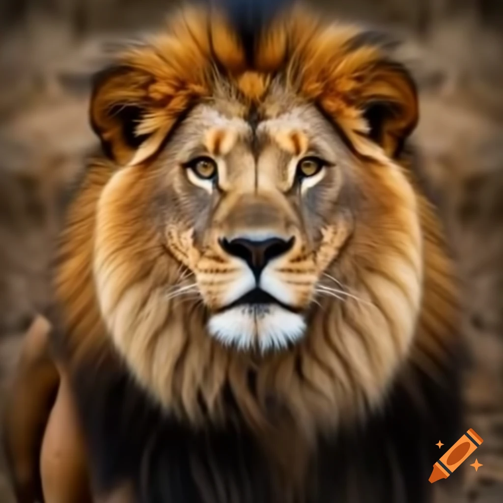 Majestic lion in its natural habitat