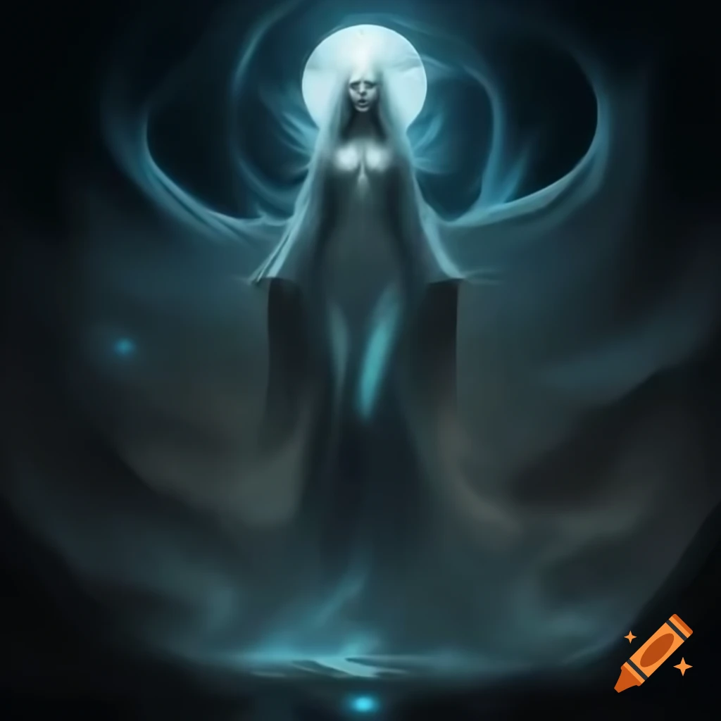 Enigmatic creature shimmering in moonlight, evoking secrets of the abyss