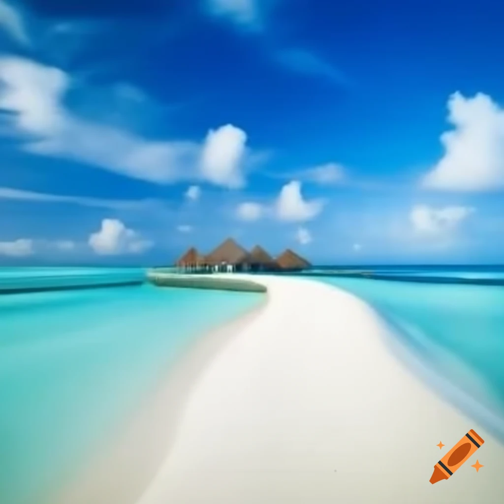 Tropical island beach from the 2000s PlayStation 2 era on