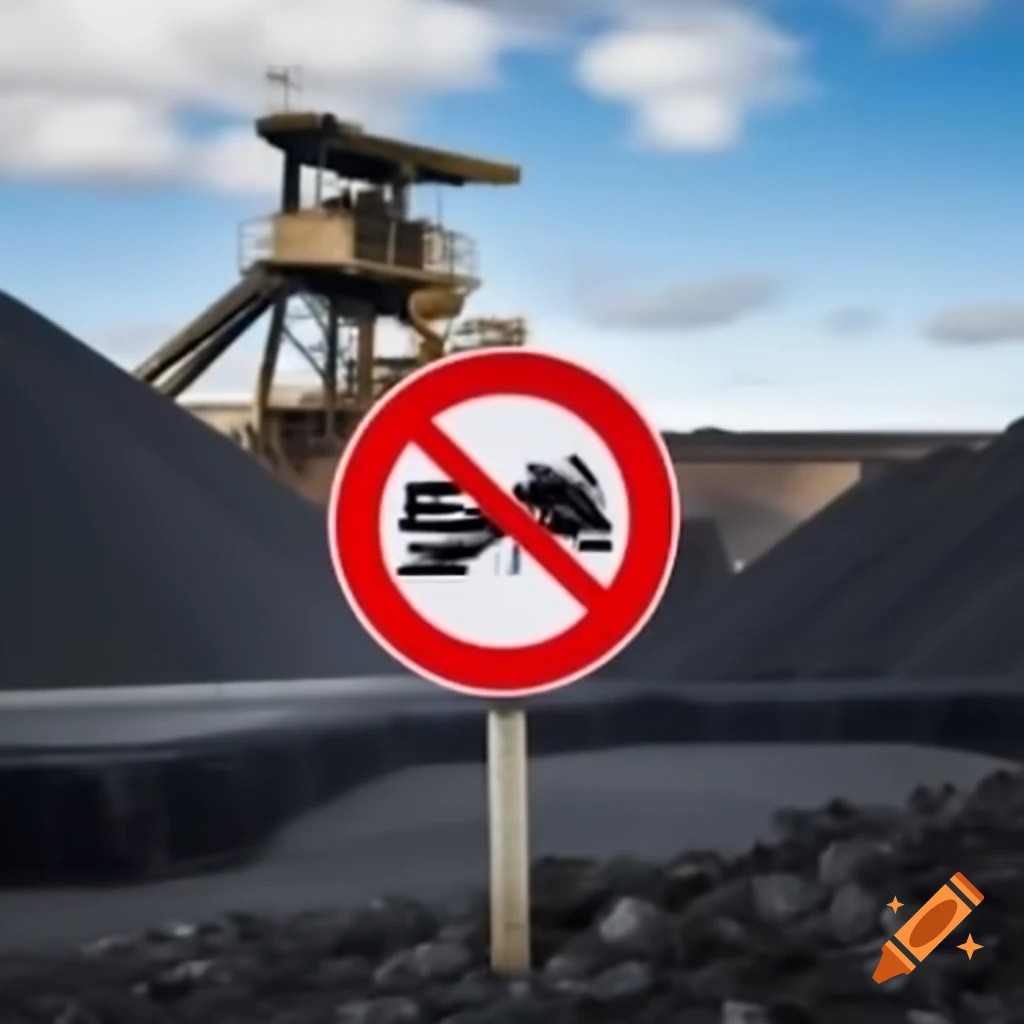 No entry sign in coal mining area