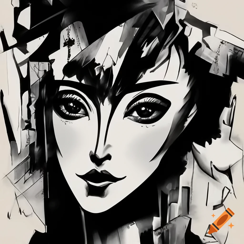 17th century abstract expressionistic black and white drawing symbolizing life finds a way