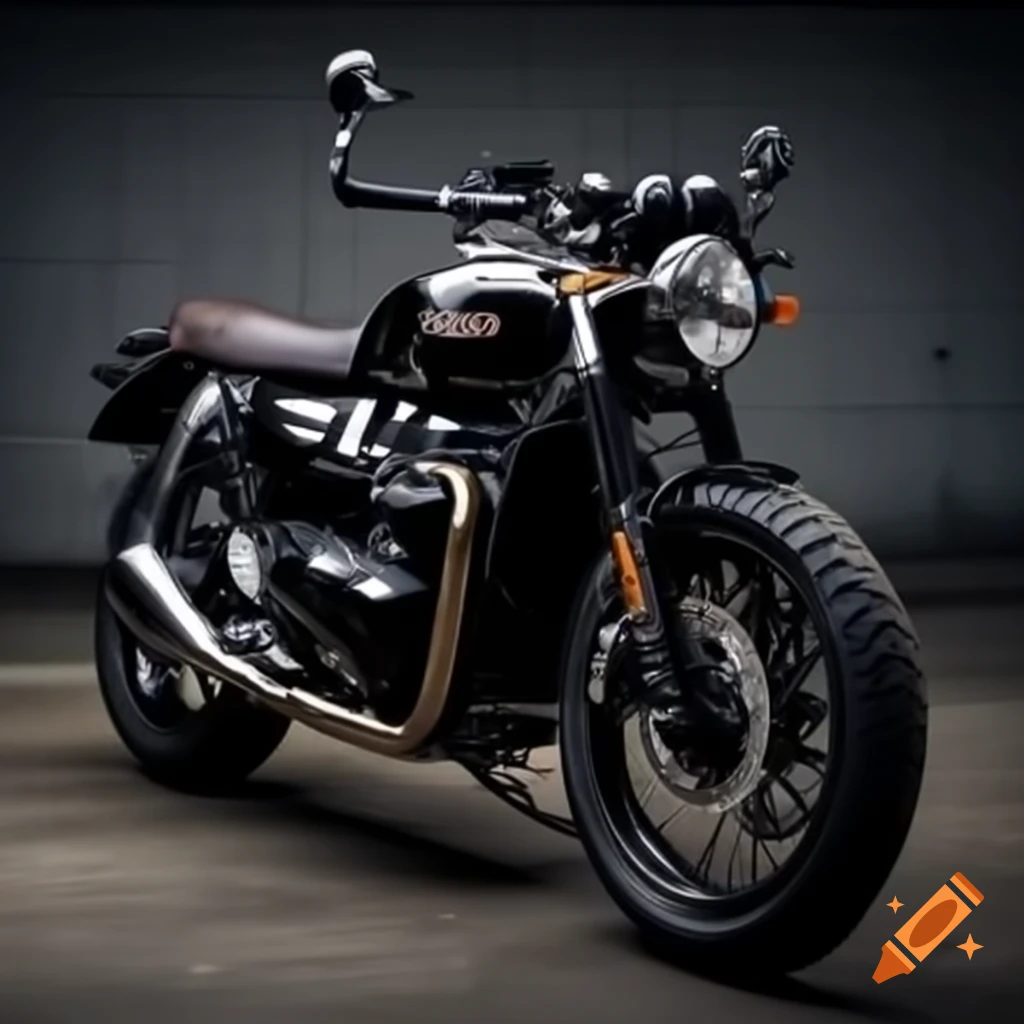 Black CB500F motorcycle with pilot in helmet featuring big horns
