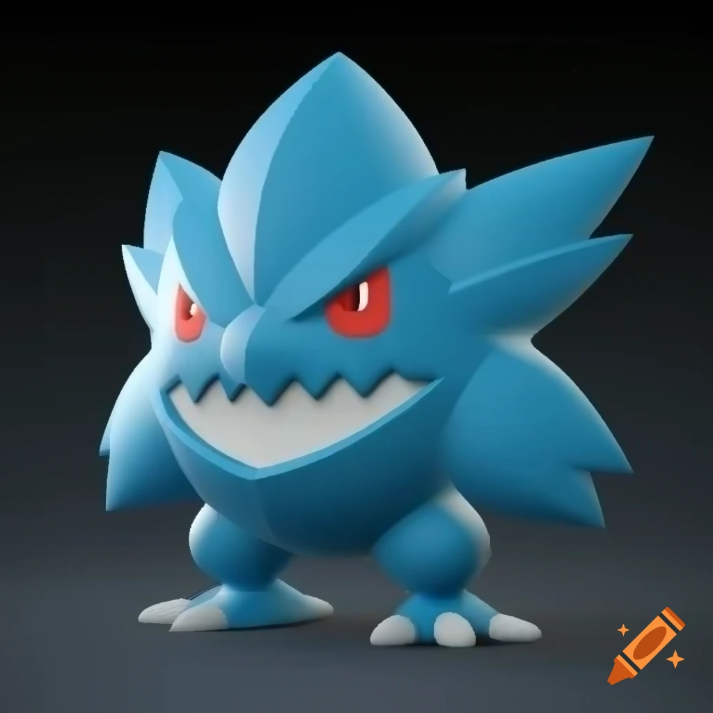 3D rendered design of legendary Pokémon