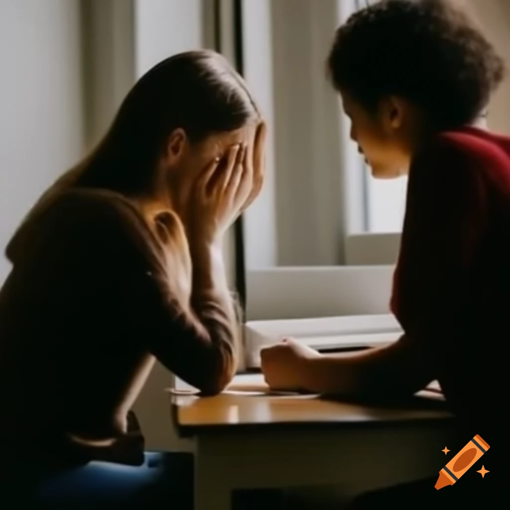 Exhausted teacher observing another teacher's poor performance