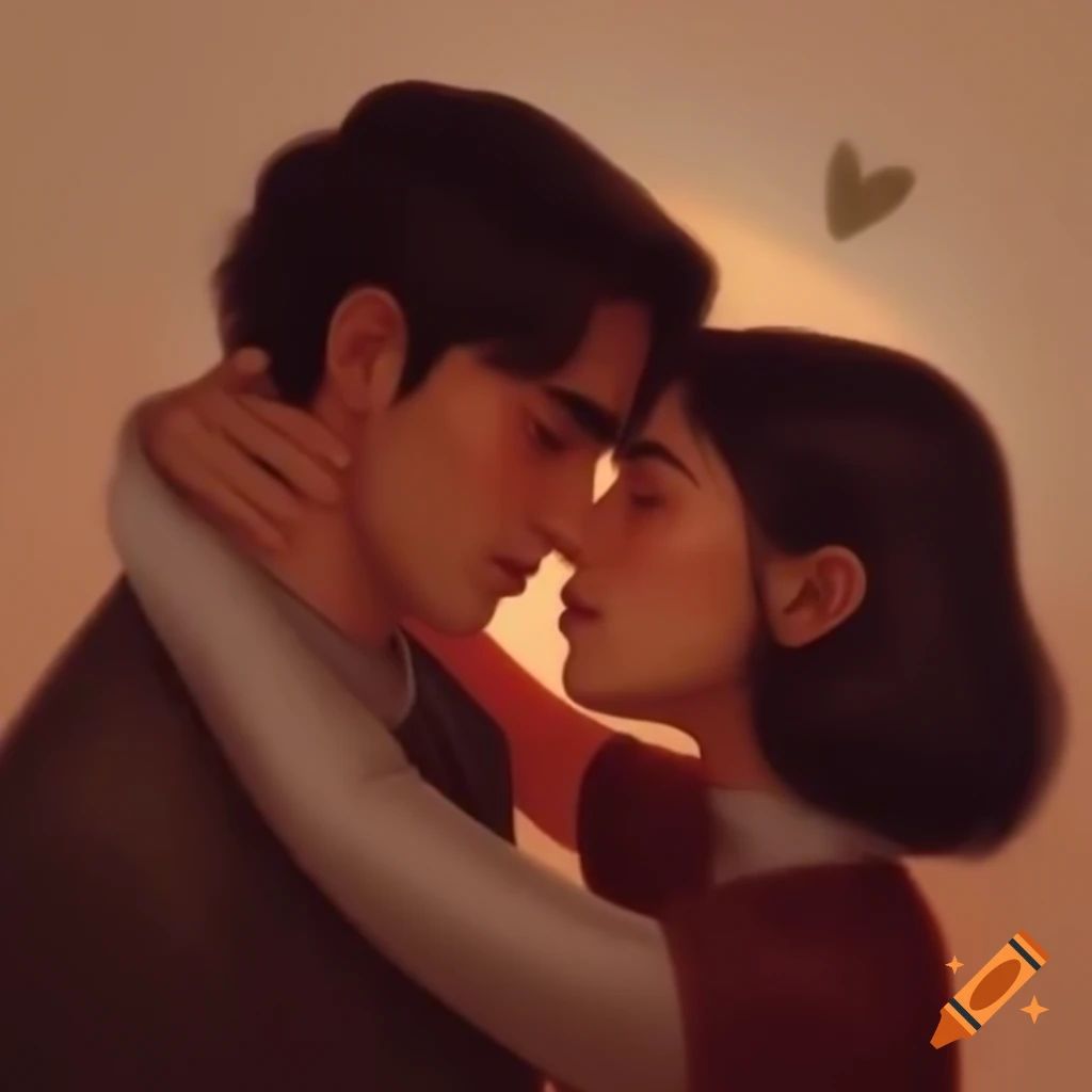 Artwork depicting a couple