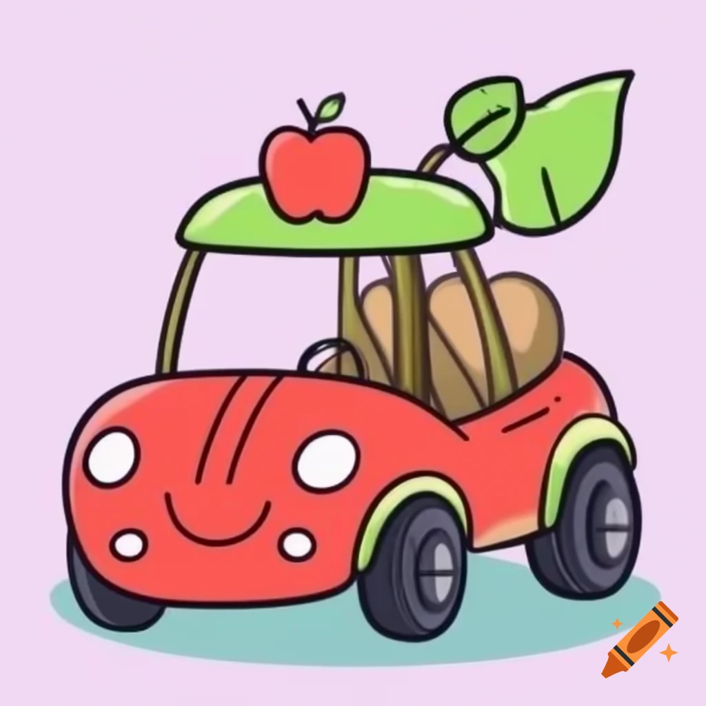 Colorful apple-shaped buggy