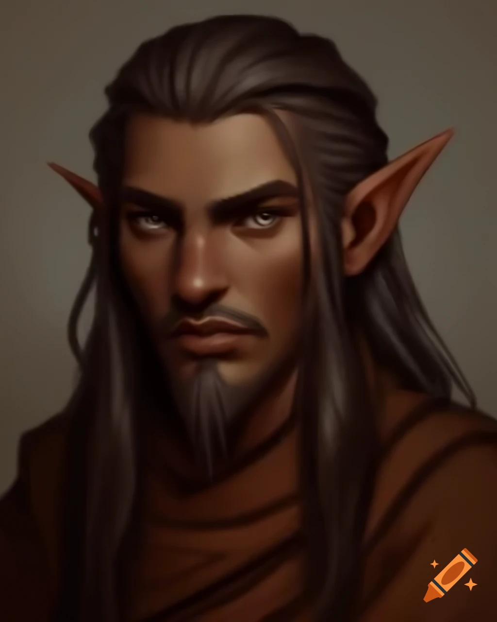Male elf sorcerer with white hair and golden eyes casting a spell on