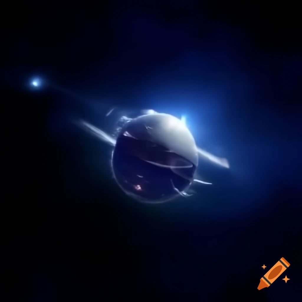 Futuristic astronaut in space