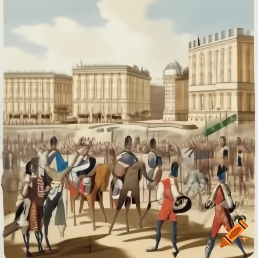 Drawing representing the French Revolution