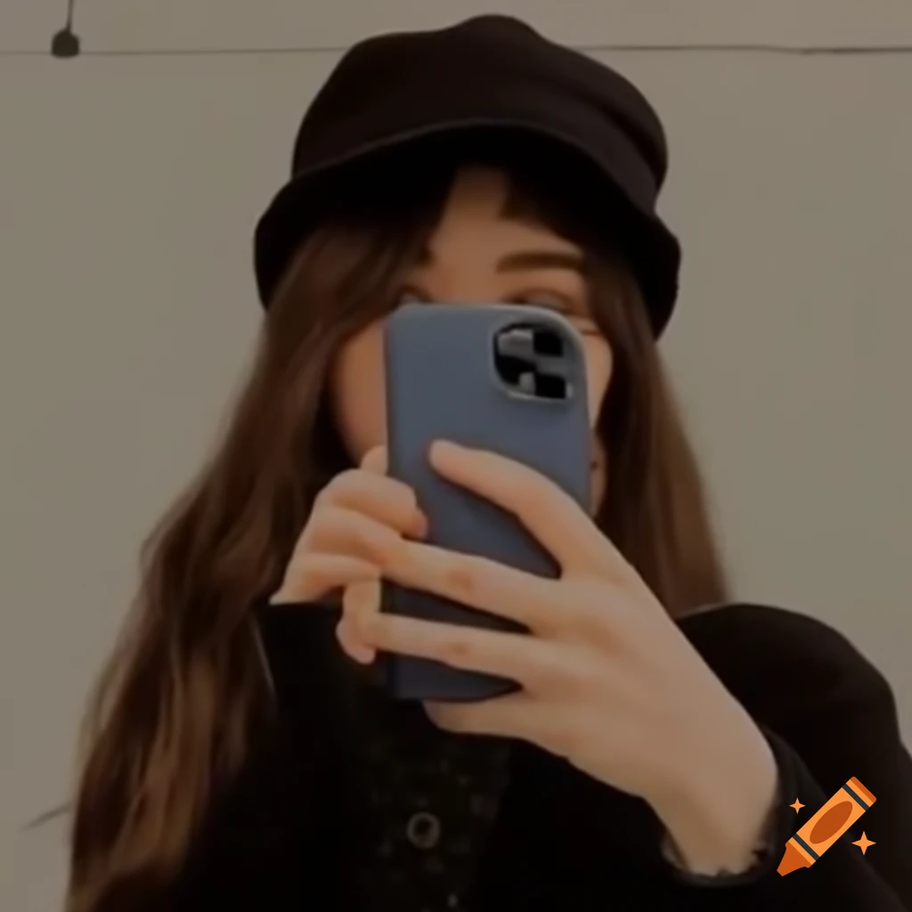 Person taking a selfie with smartphone