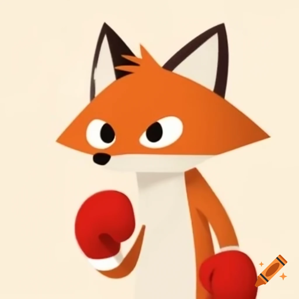 Stylish fox in boxing attire