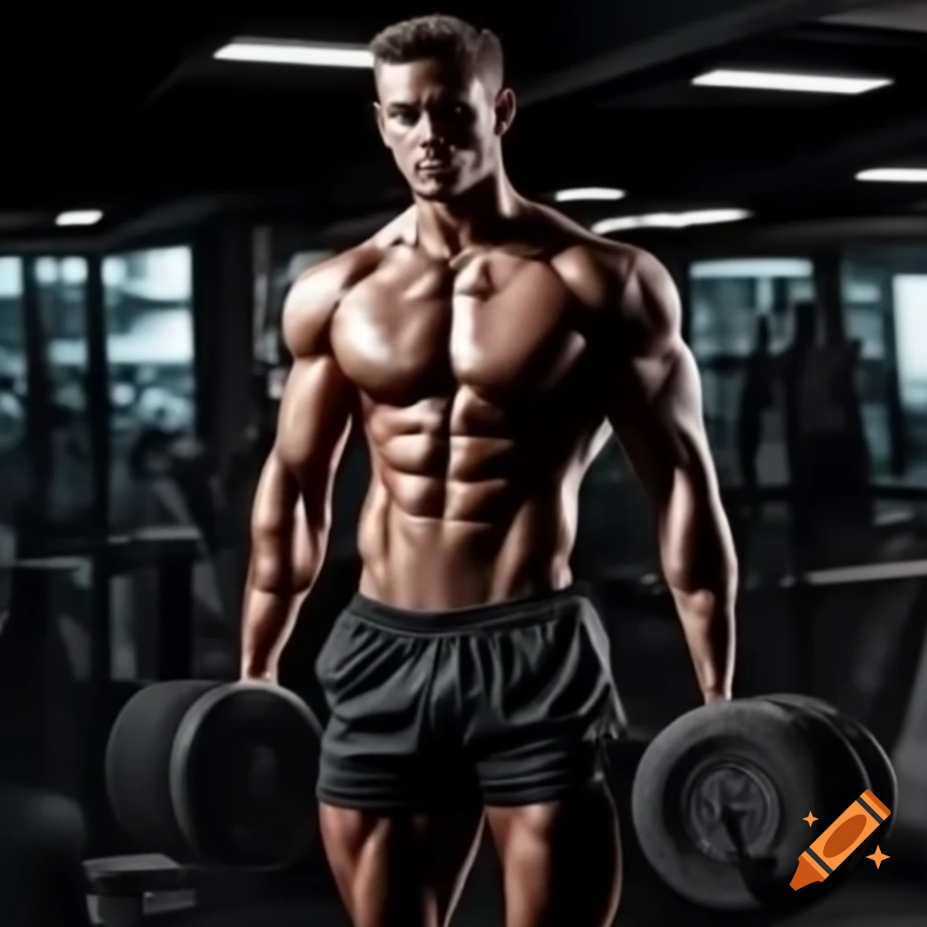 High definition wallpaper of a gym athlete