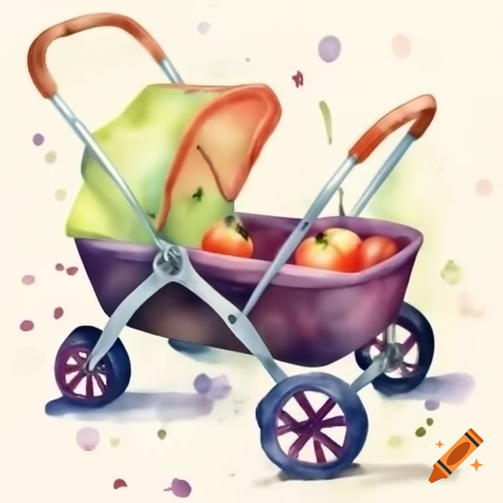 Colorful apple-shaped buggy