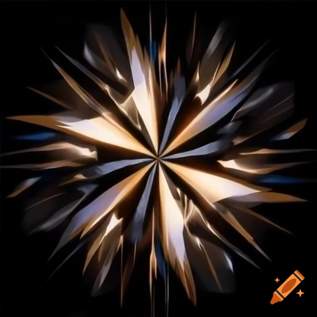 Visually striking composition with geometric shapes and symmetrical arrangements
