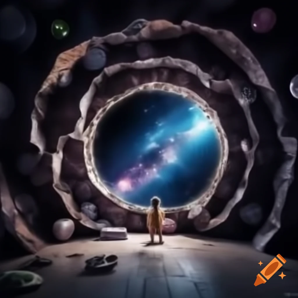 Cosmic tunnel in a child's room