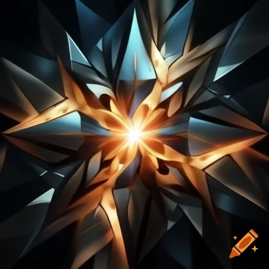 Geometric shapes and symmetrical arrangements in a visually striking composition