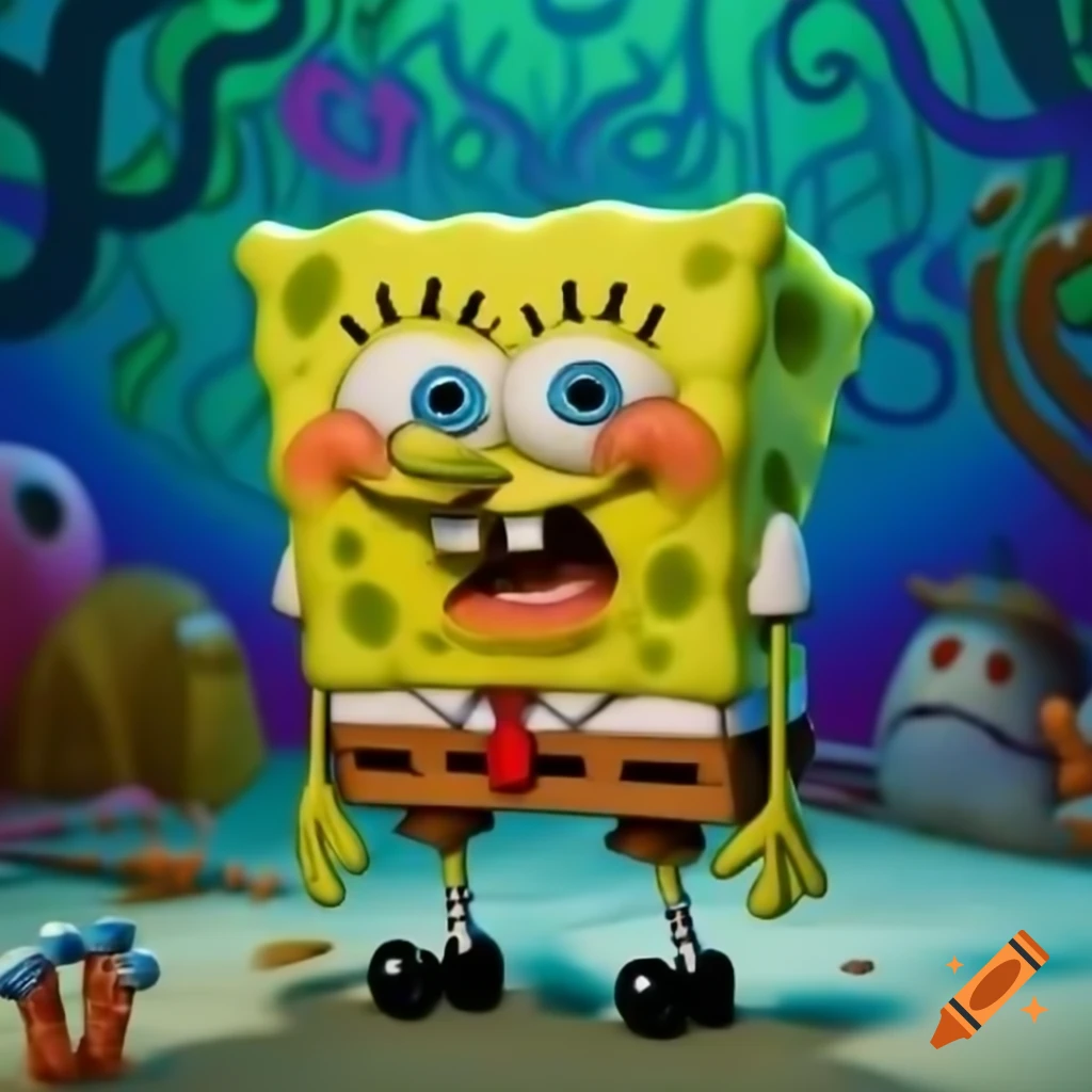 Unusual and eerie interpretation of SpongeBob SquarePants