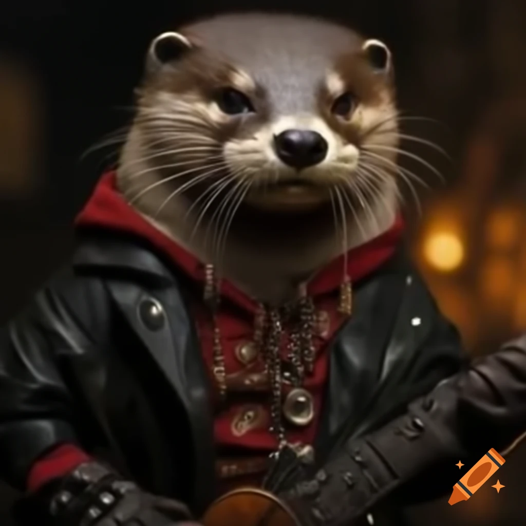 Otterpunk genre featuring otters in punk fashion