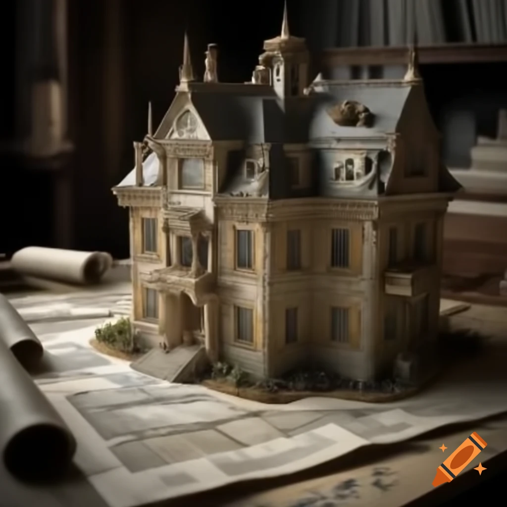 Architectural plan for new house featuring baroque details