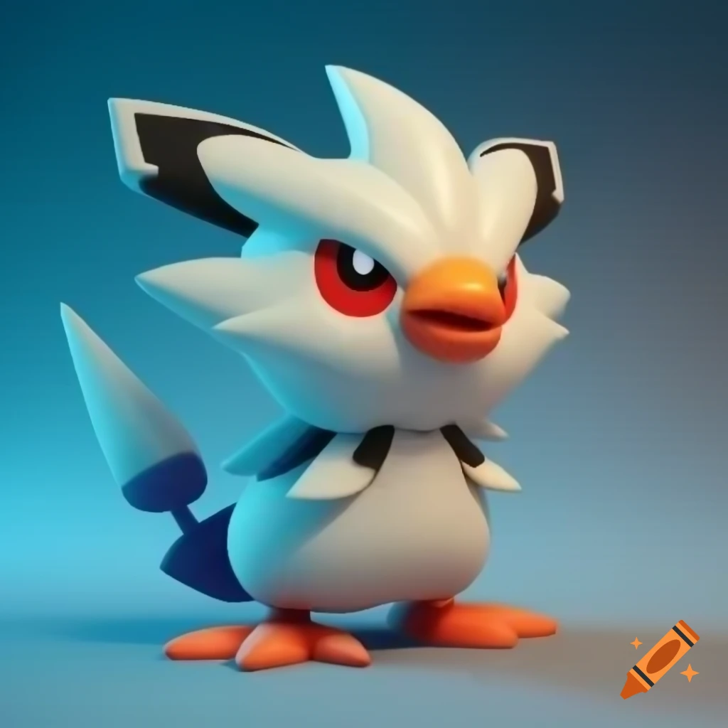 3D rendered design of legendary Pokemon