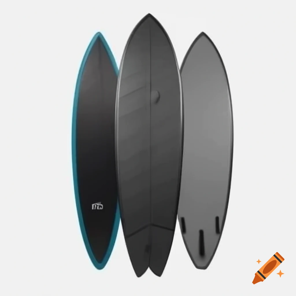 Black carbon fiber surfboard