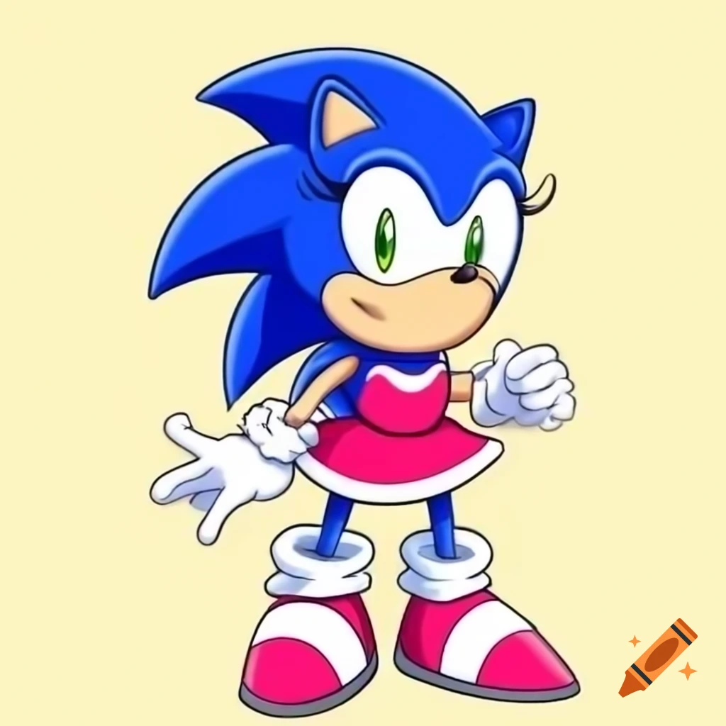 Female lion character inspired by sonic the hedgehog on craiyon