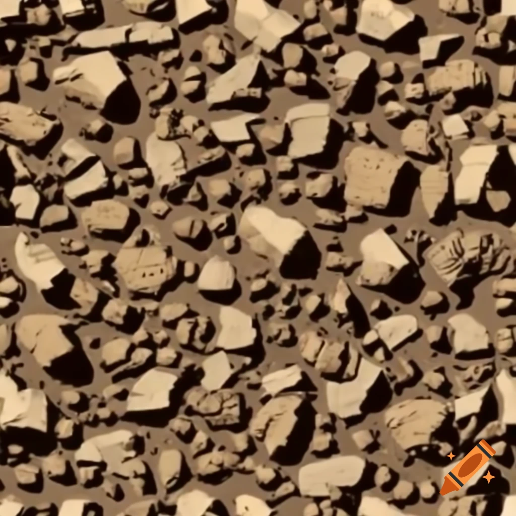 Seamless rubble ground texture for design purposes