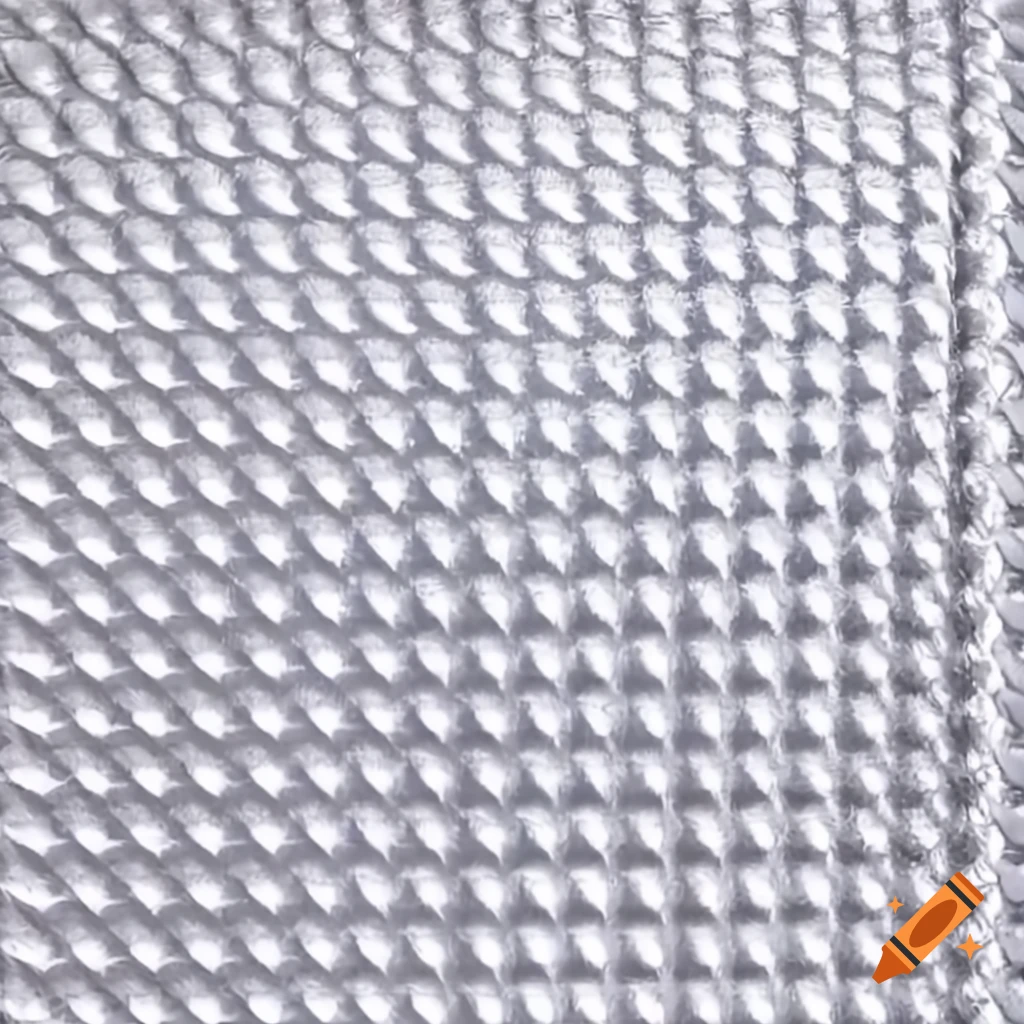 Braided aluminised fiberglass in a uniform flat pattern