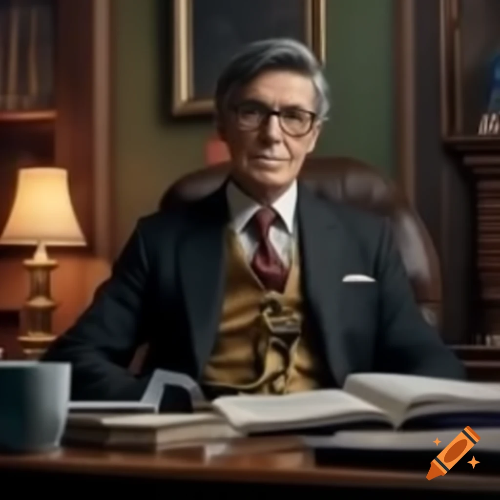 Man in suit working on computer in an office