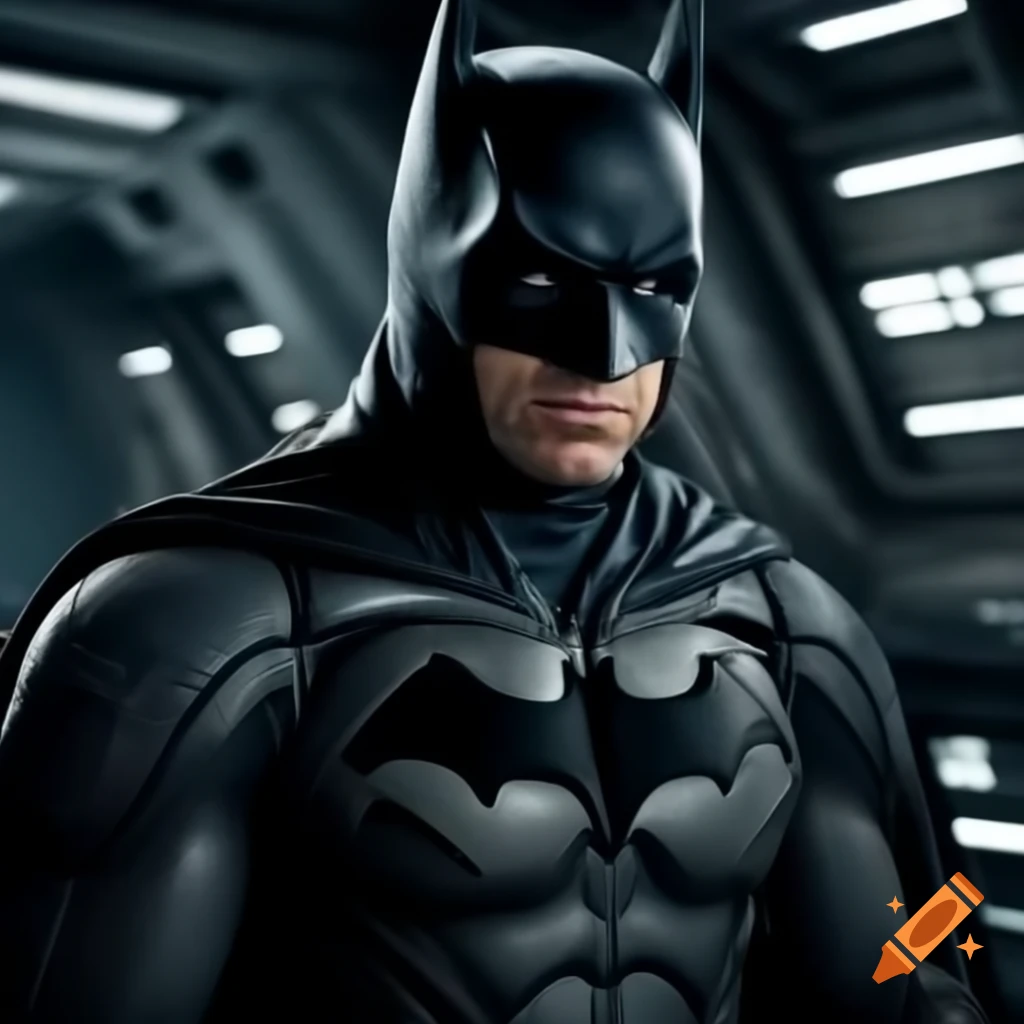 Realistic depiction of Batman as an astronaut