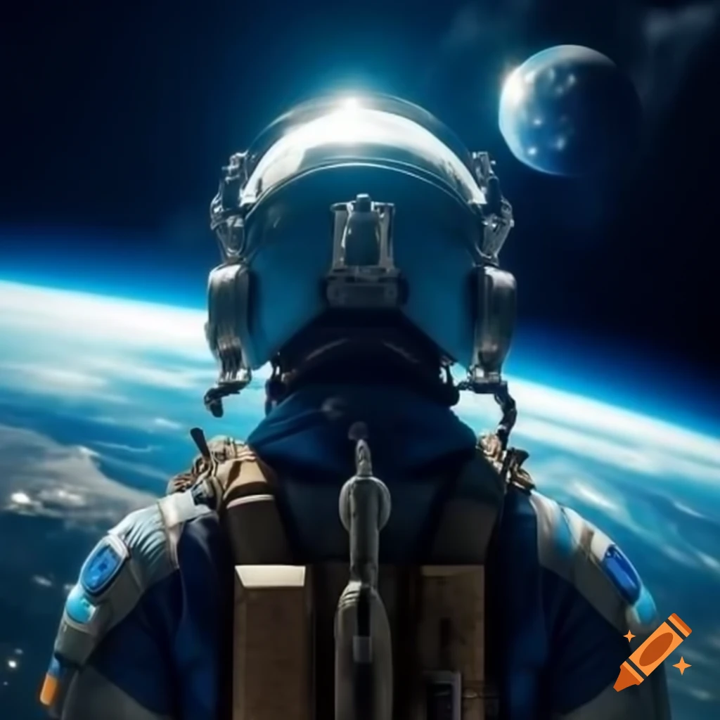 AI observing Earth with a menacing presence