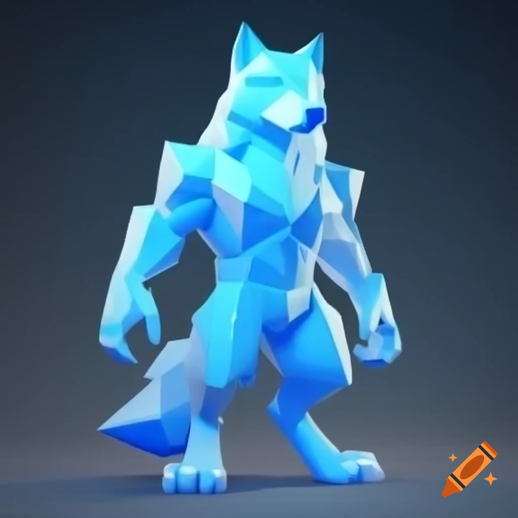 Full Body Anthropomorphic 3d Geometric Icy Blue Wolf On Craiyon full-body-anthropomorphic-3d-geometric-icy-blue-wolf-on-craiyon